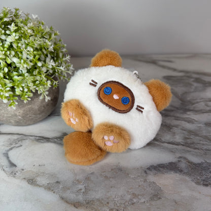 Keychain - Pom Pom Fuzzy Cat Paw Squeeker