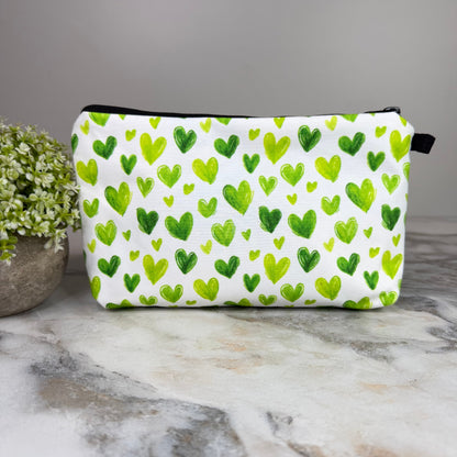 Pouch - Heart, Green