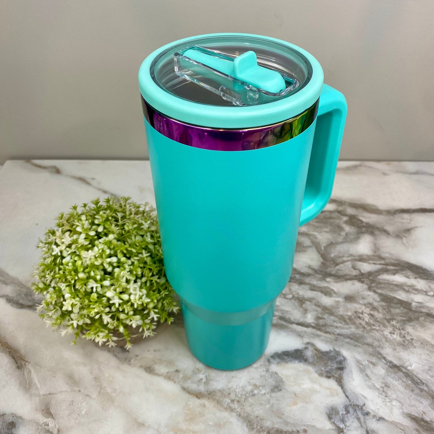 Tumbler 40oz - Built-In Straw Top - Teal