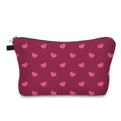 Pouch - Heart, Maroon Dark Pink