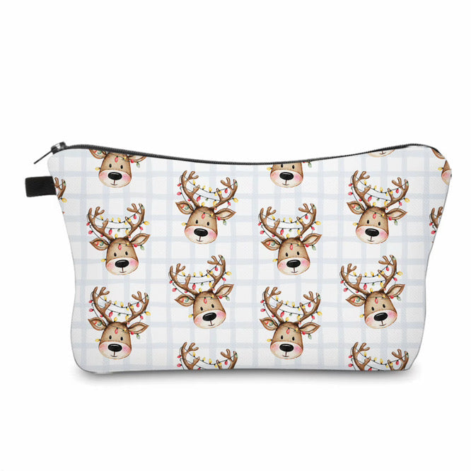 Pouch - Christmas - Reindeer Lights Plaid