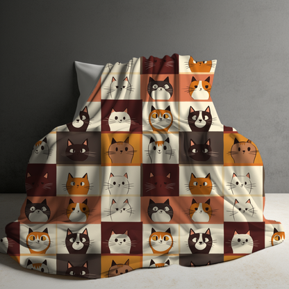 Blanket - Cat Squares