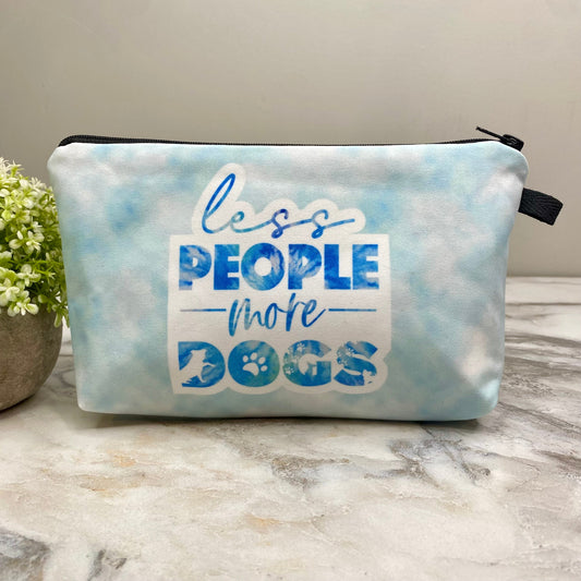 Pouch - Dog, Less People More Dogs Blue