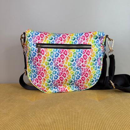 The Roni Nylon Crossbody - Lighter Rainbow Animal