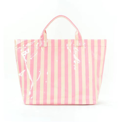 April Vinyl Tote Bag - Stripes