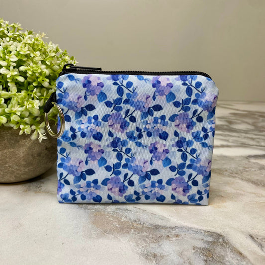 Mini Pouch - Floral Purple Hydrangea