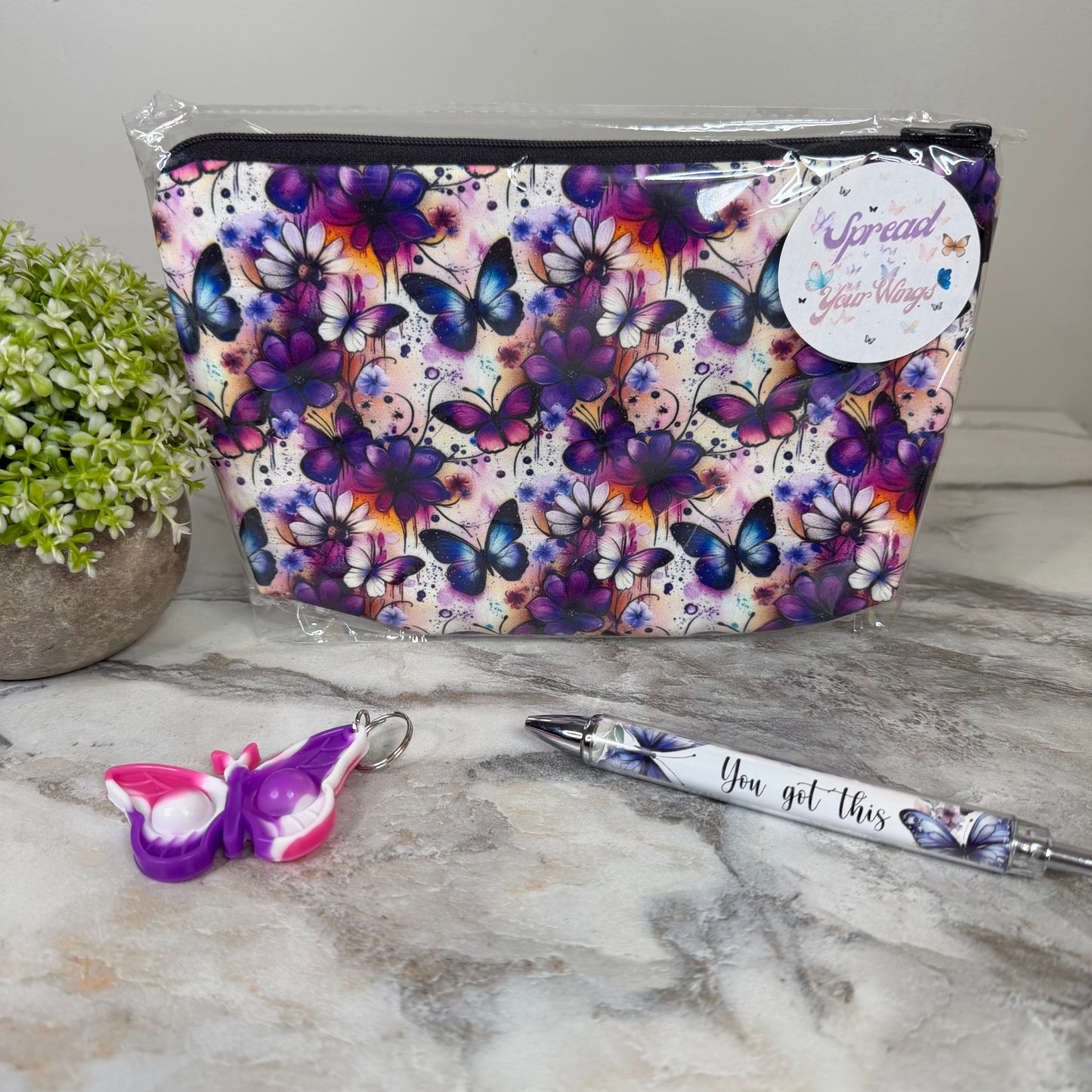 Bundled Set - Butterfly Purple Floral
