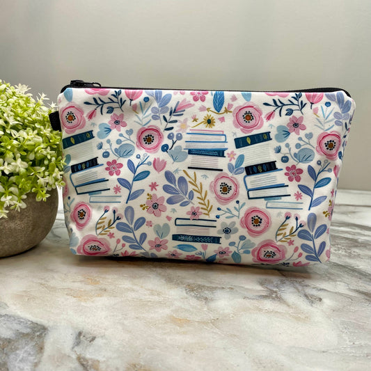 Pouch - Floral Pink Books