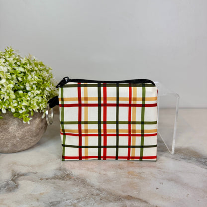 Mini Pouch - Cream Plaid