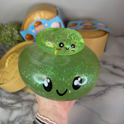 Squishy Toy - XL Jumbo Dumpling, Quick Squeeze Glitter
