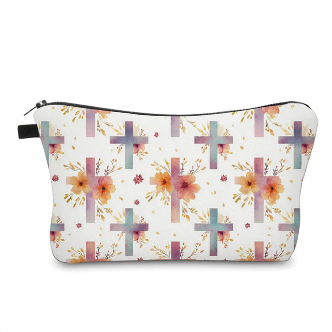 Pouch - Religious Cross Floral