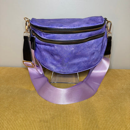 The Roni Nylon Crossbody - Purple Acid Wash