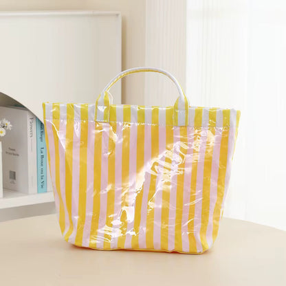 April Vinyl Tote Bag - Stripes