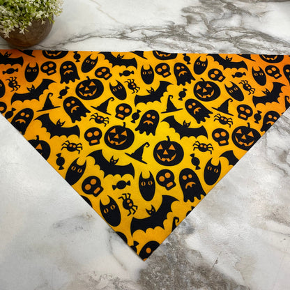 Dog Bandana - Halloween - Orange Ombre Shadows