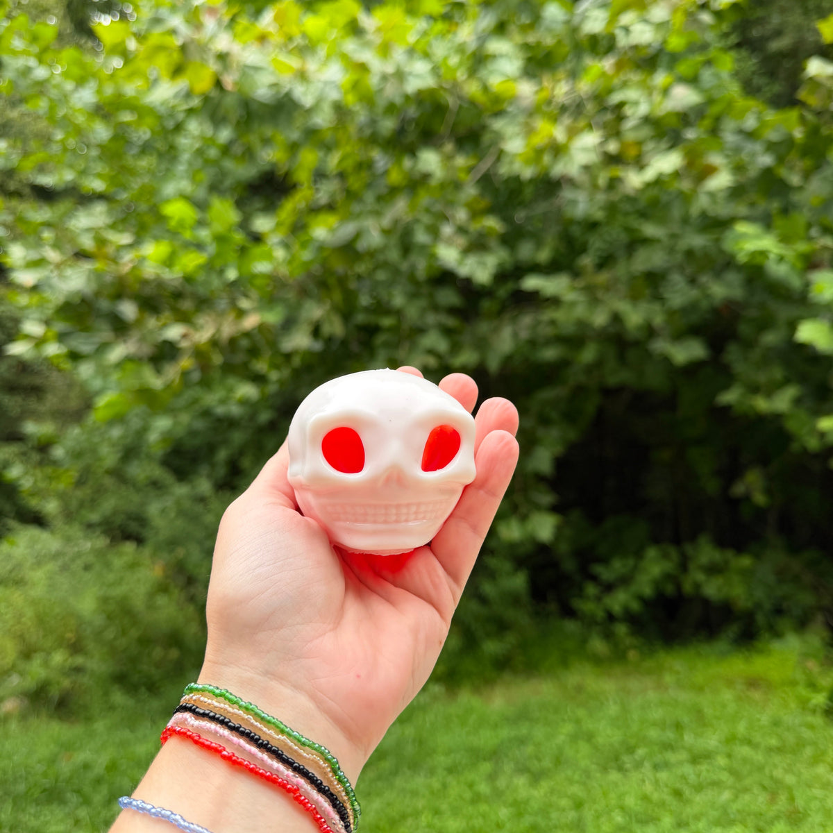 Squishy Toy - Halloween - Skull Head + Worms