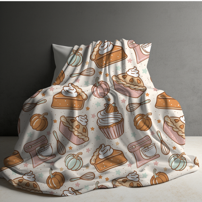 Blanket - Halloween - Fall Cake Pie Baking