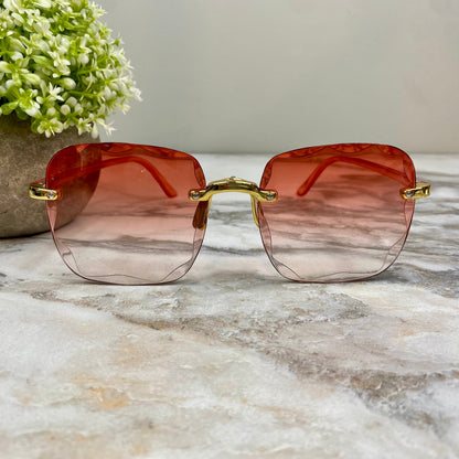 Sunglasses - Style I - Hot Pink Clear