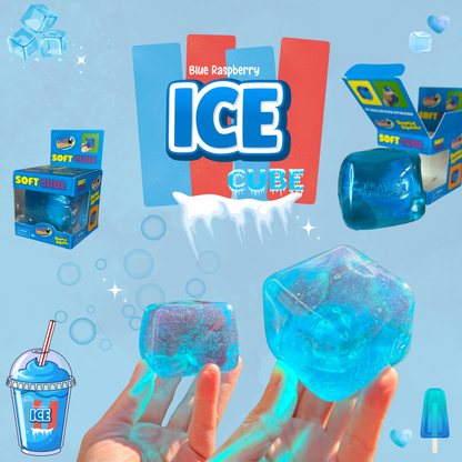 Squishy Toy - Soda Cube - Blue Raspberry Ice