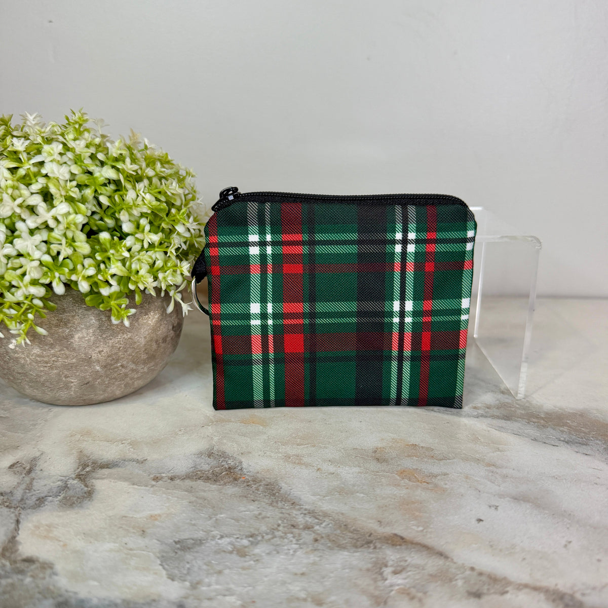 Mini Pouch - Green Plaid