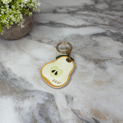Keychain - Faux Leather Fruit