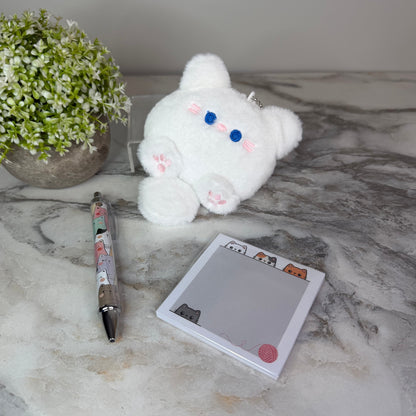 Bundled Set - Cat Pom, Sticky, & Pen