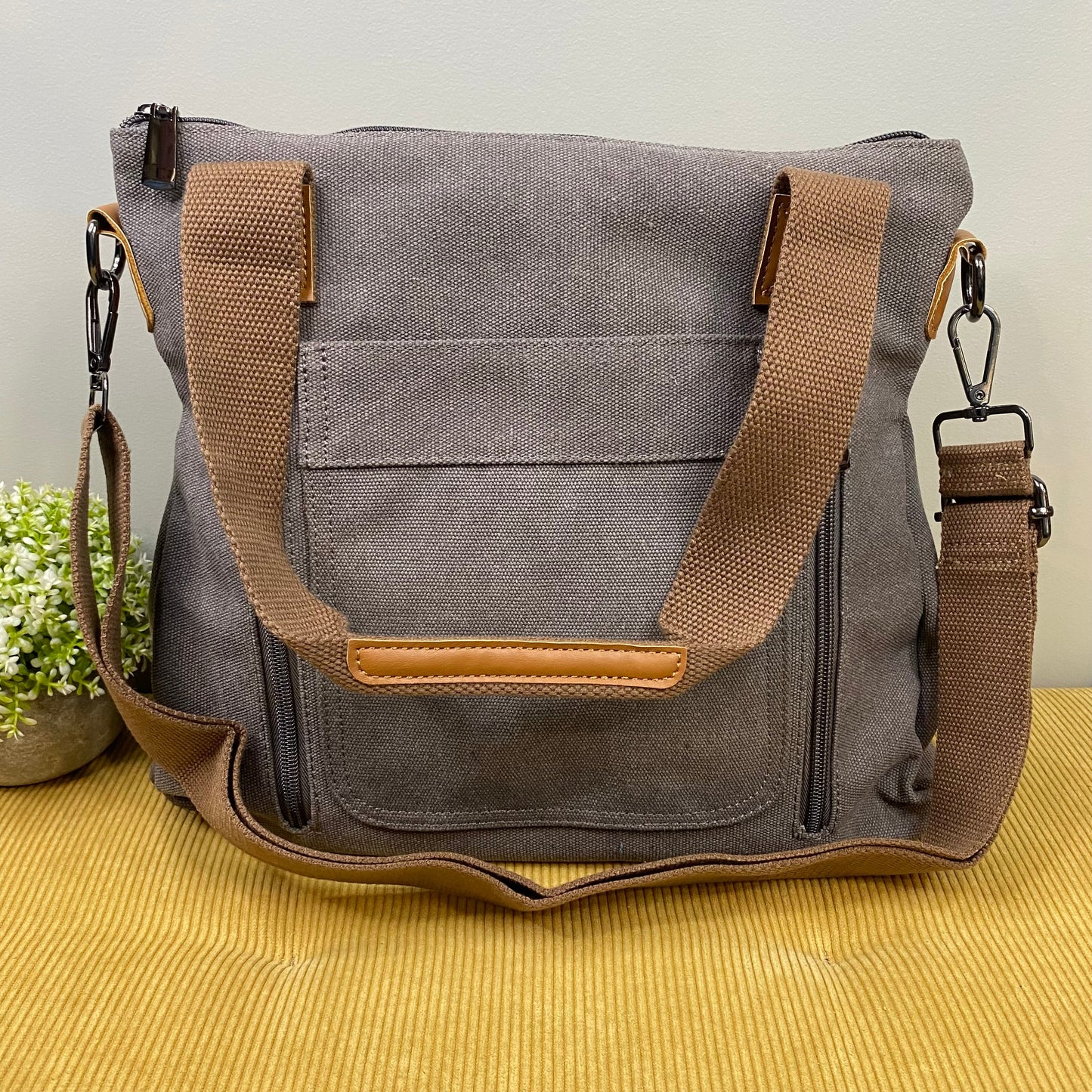 Mystery Stuffed Caitlin - Canvas Satchel