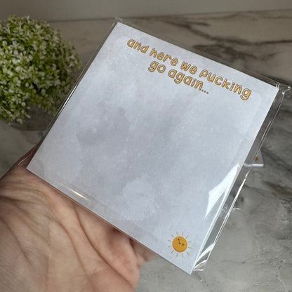 The Sticky Note Collection - Adult, Here We Fucking Go