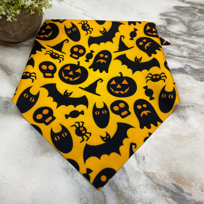 Dog Bandana - Halloween - Orange Ombre Shadows