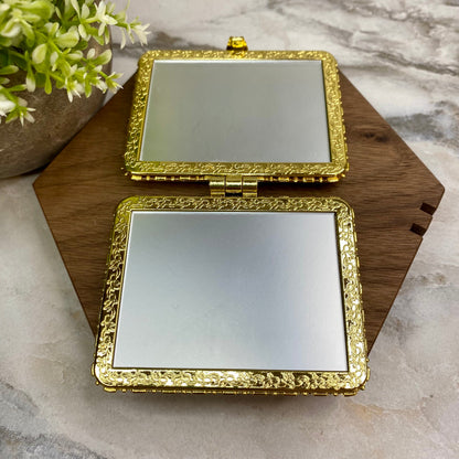 Compact Mirror - Pink Floral (by shape)