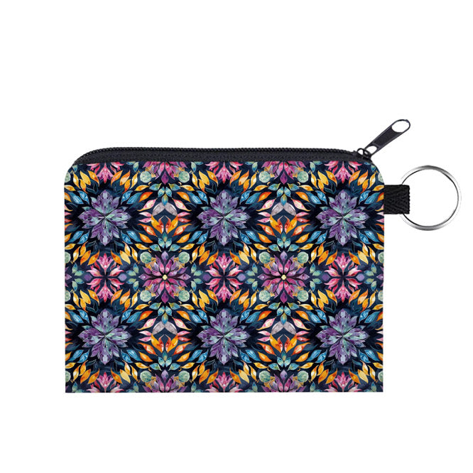 Mini Pouch - Bold Purple Orange Pink Tie Dye