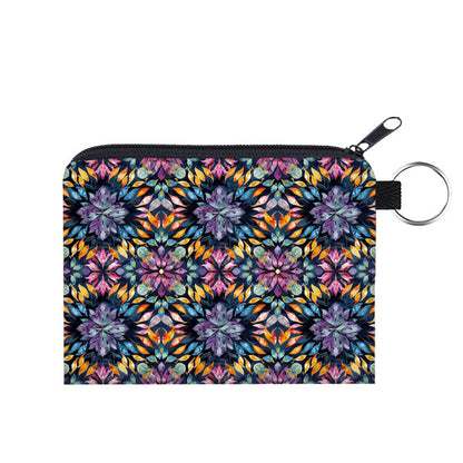 Mini Pouch - Bold Purple Orange Pink Tie Dye