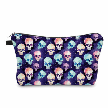 Pouch - Halloween Fall - Purple Blue Skull