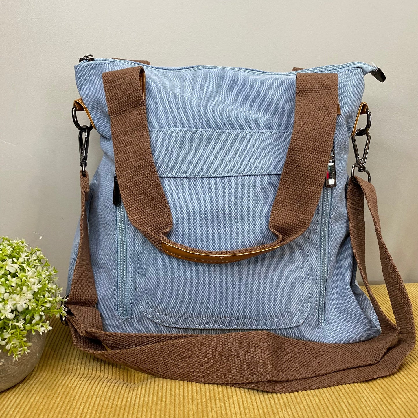 Mystery Stuffed Caitlin - Canvas Satchel