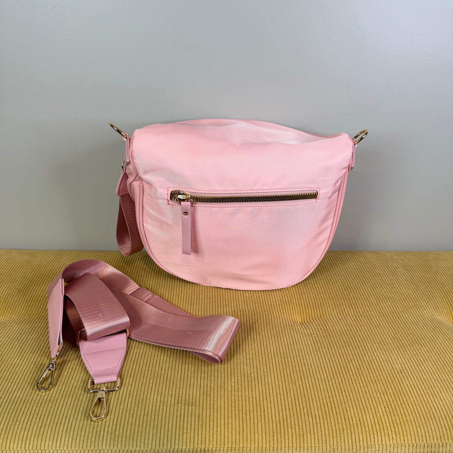 The Roni Nylon Crossbody - Solid Light Pink
