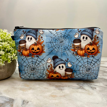 Pouch - Halloween Fall, Pumpkin Ghost Coffee