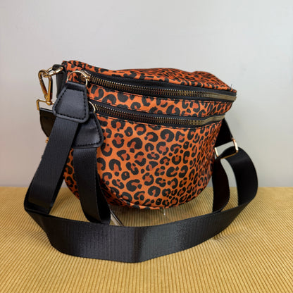 The Roni Nylon Crossbody - Caramel Animal