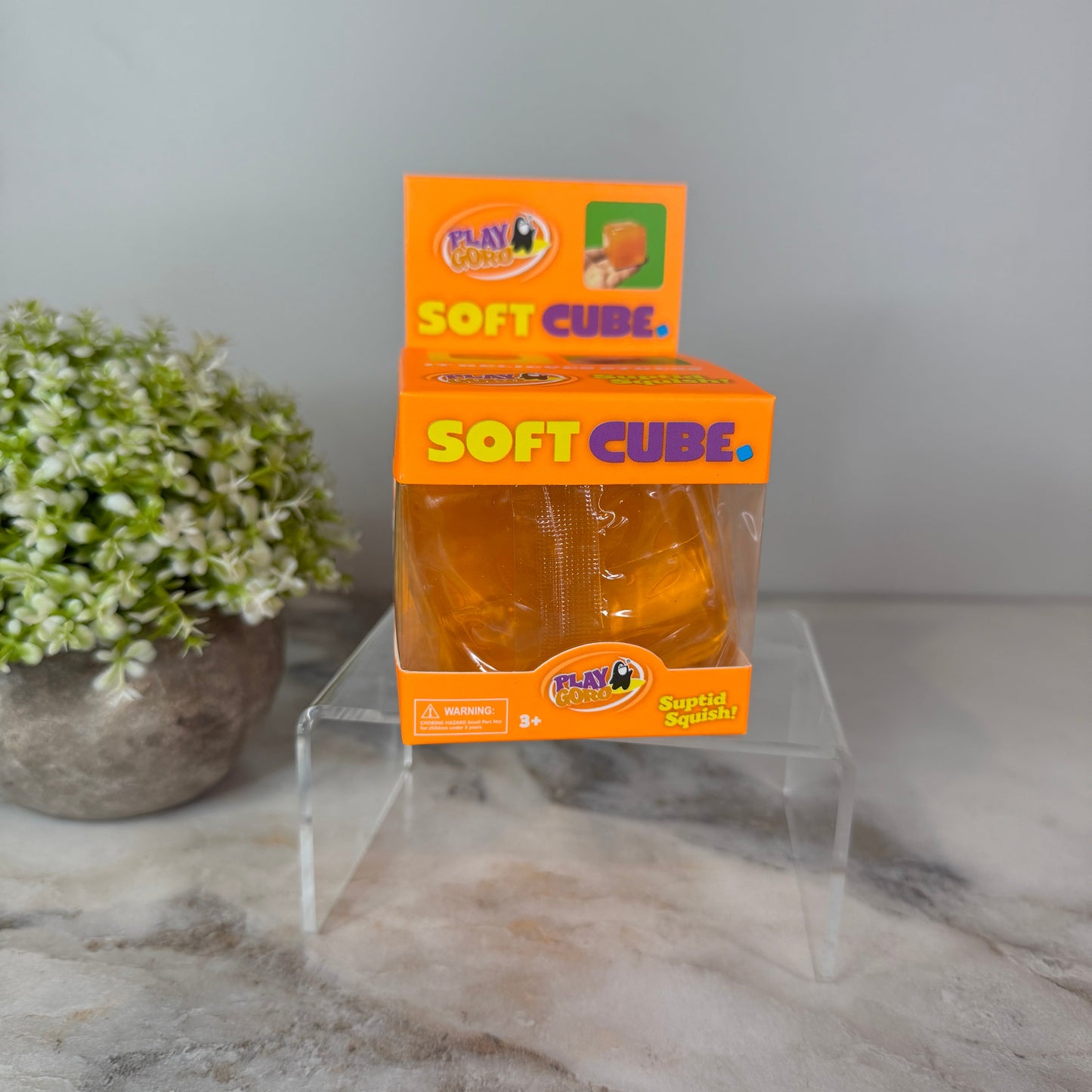 Squishy Toy - Soda Cube - Orange Squish