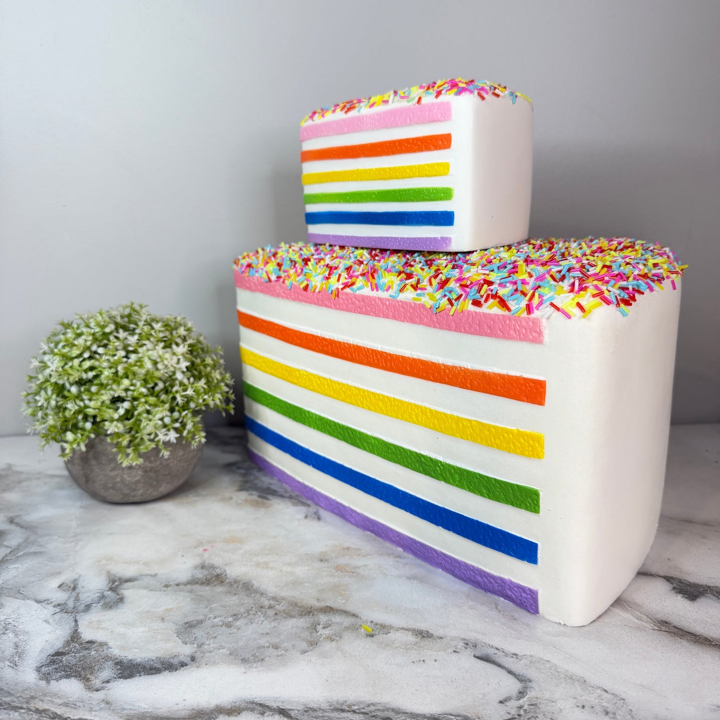 Squishy Toy - Rainbow Cake, Jumbo
