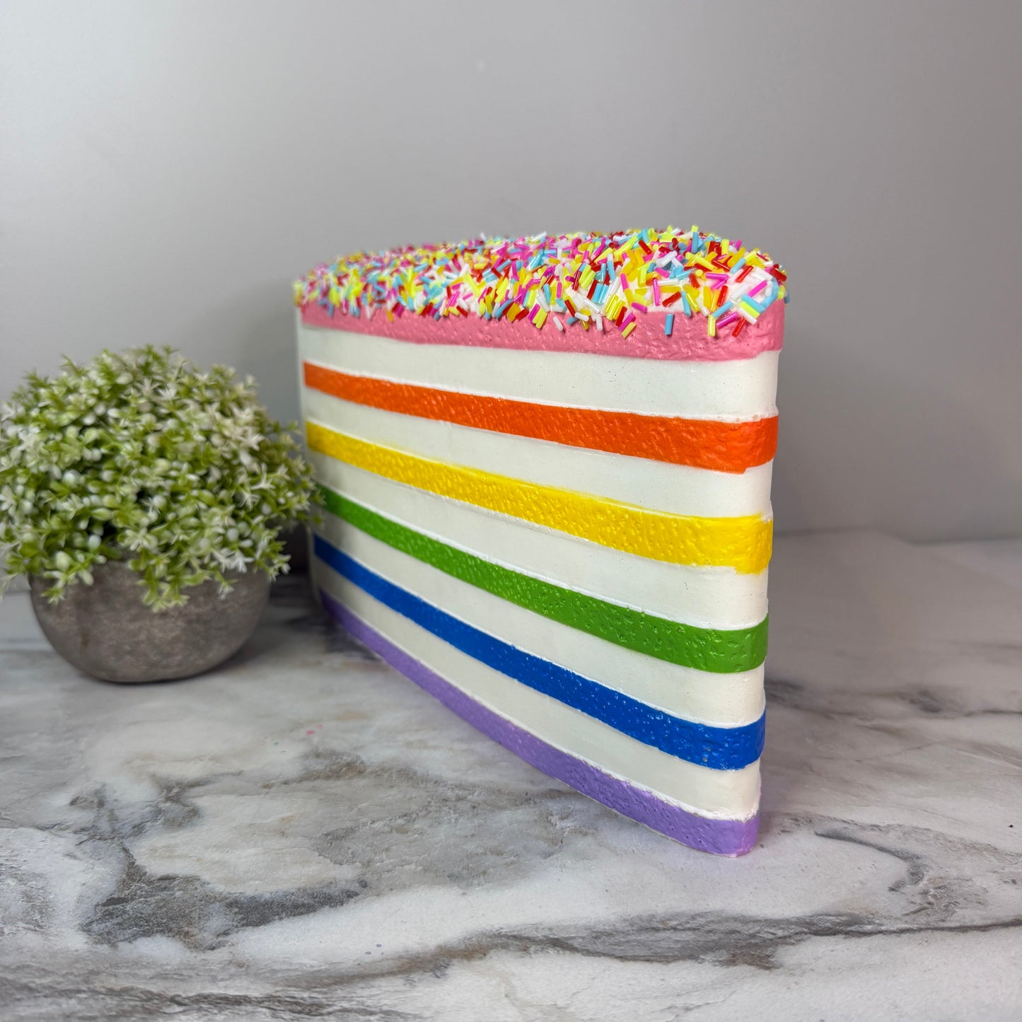 Squishy Toy - Rainbow Cake, Jumbo