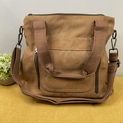 Mystery Stuffed Caitlin - Canvas Satchel