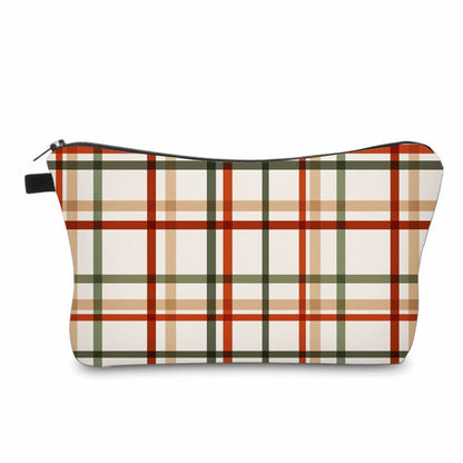 Pouch - Christmas Winter - Cream Plaid