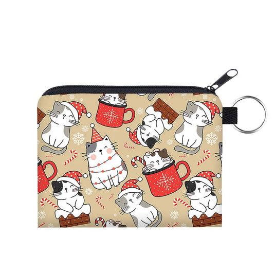 Card & Coin Purse - Cat Christmas