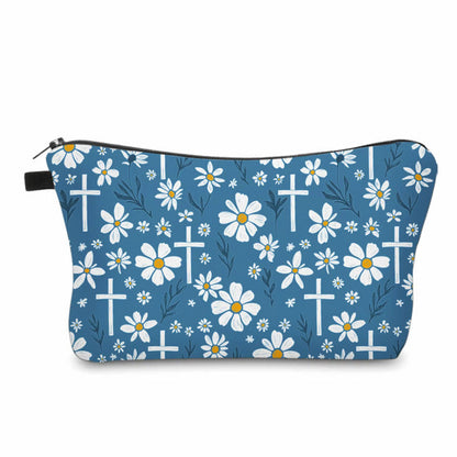Pouch - Religious, Floral Cross