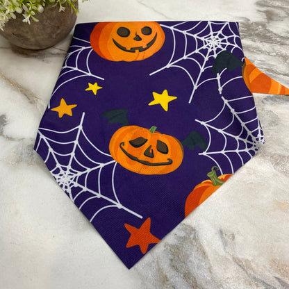 Dog Bandana - Halloween - Flying Pumpkin Bats