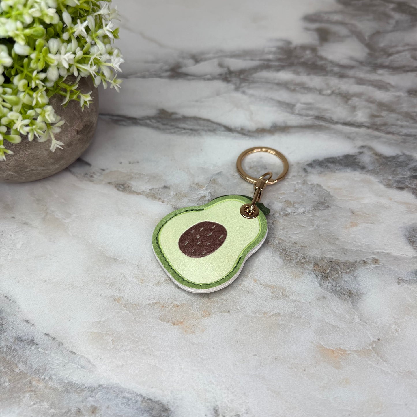Keychain - Faux Leather Fruit