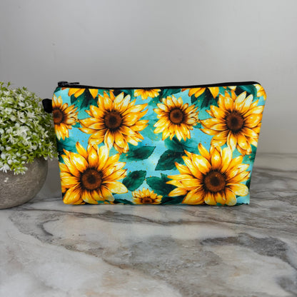 Pouch - Floral Sunflower Mint