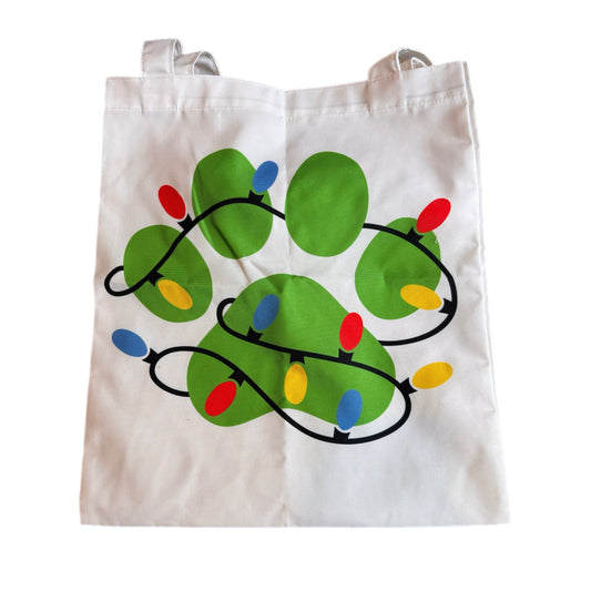 Tote Bag - Holiday - Paw with Lights