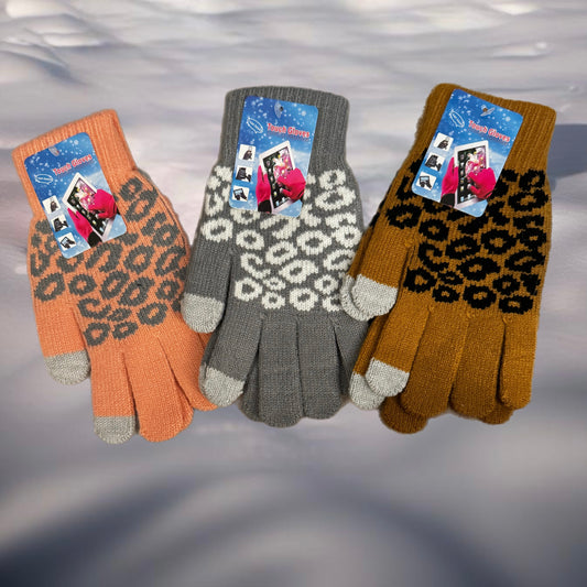 Gloves - Animal Print Touch Screen