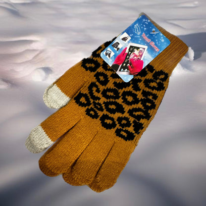 Gloves - Animal Print Touch Screen