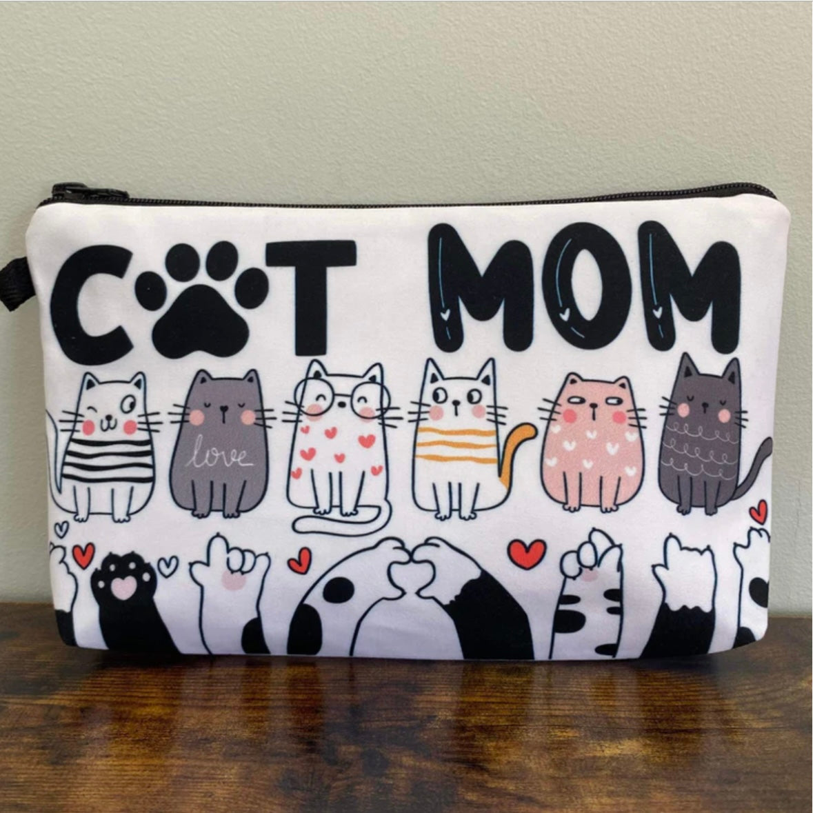 Pouch - Cat Mom White Paw